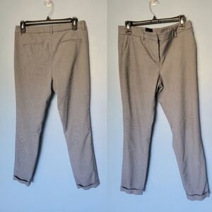 Adrienne Vittadini Womens Houndstooth Pants Size 6 Black White